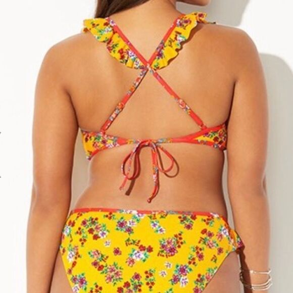 Prodigy Burgeon Ruffle Bikini Top, Ditsy Daisy, 22 - Picture 3 of 9